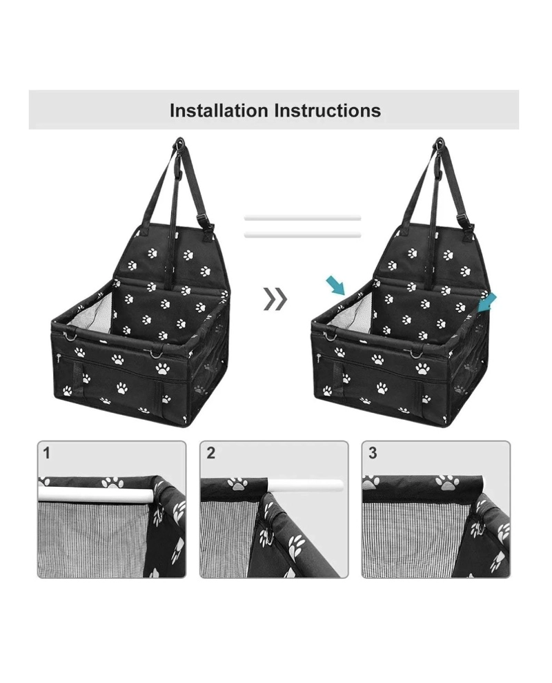 SILLA DE COCHE PARA MASCOTAS CON CINTURON DE SEGURIDAD - 3