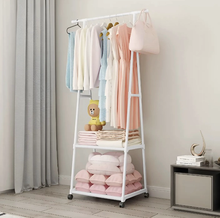 PERCHERO PARA COLGAR ROPA CON RUEDAS - 2