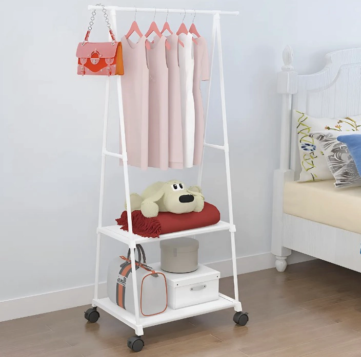 PERCHERO PARA COLGAR ROPA CON RUEDAS - 3