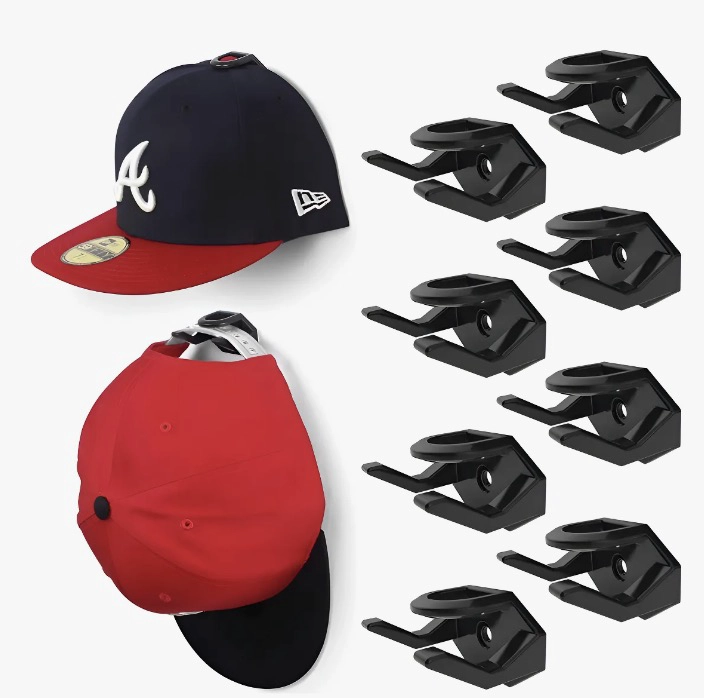SET 8 GANCHO ORGANIZADOR DE GORRAS PARA PARED - 1