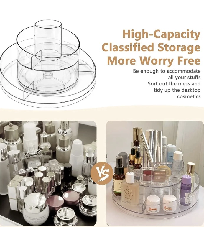 ORGANIZADOR COSME TICOS MAQUILLAJE GIRATORIO 360 - 2