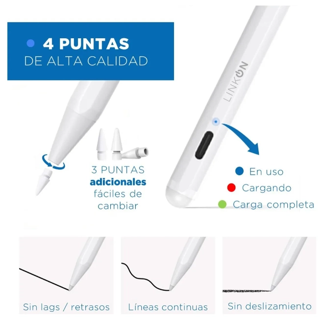 LAPIZ PENCIL TACTIL STYLUS PARA APPLE IPAD - 3