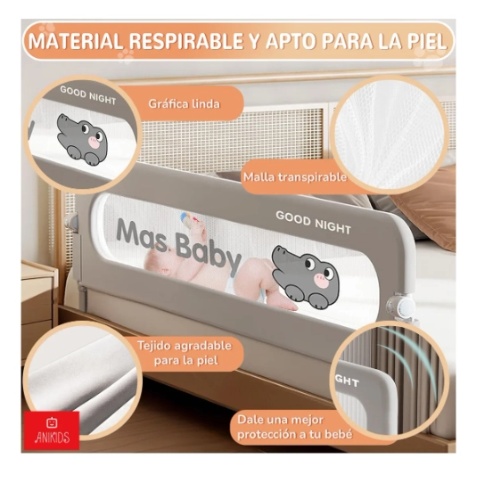 BARANDA CAMA SEGURIDAD BEBE - 2