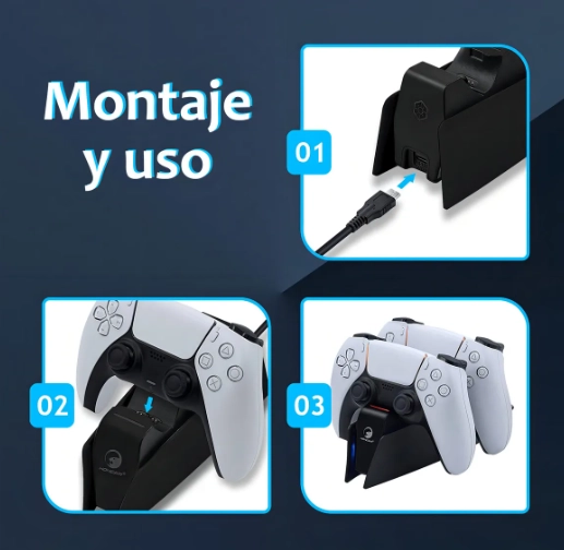 BASE CARGADOR PS5 - 2
