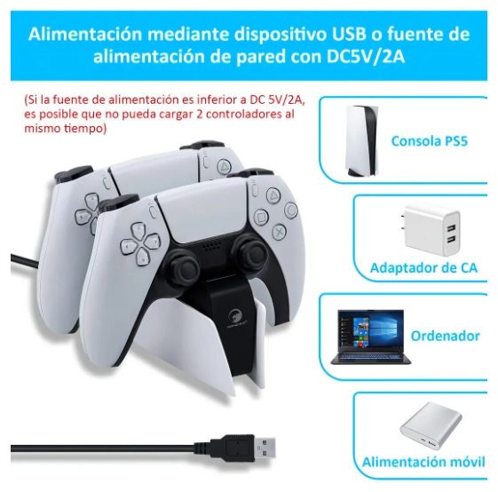 BASE CARGADOR PARA CONSOLA SOPORTE PS5 - 3