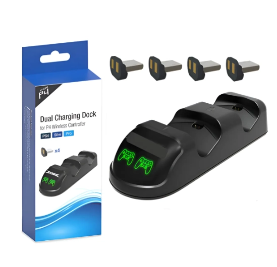 PS4 BASE DE CARGA DOBLE PARA CONTROL INALAMBRICO - 1