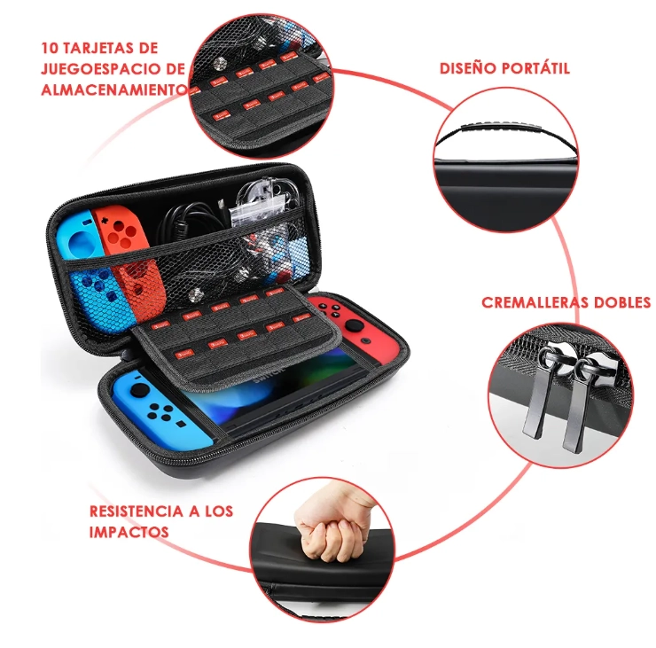 ESTUCHE PROTECTOR PARA SWITCH OLED PACK 36 EN 1 - 3