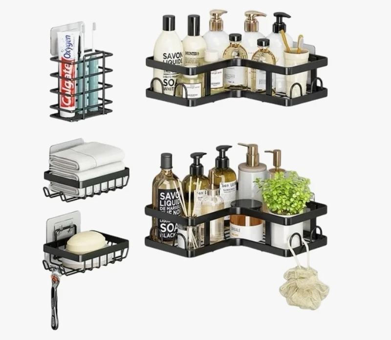 ORGANIZADOR DE DUCHA REPISA BAÑO ADHESIVO SET 5 - 1