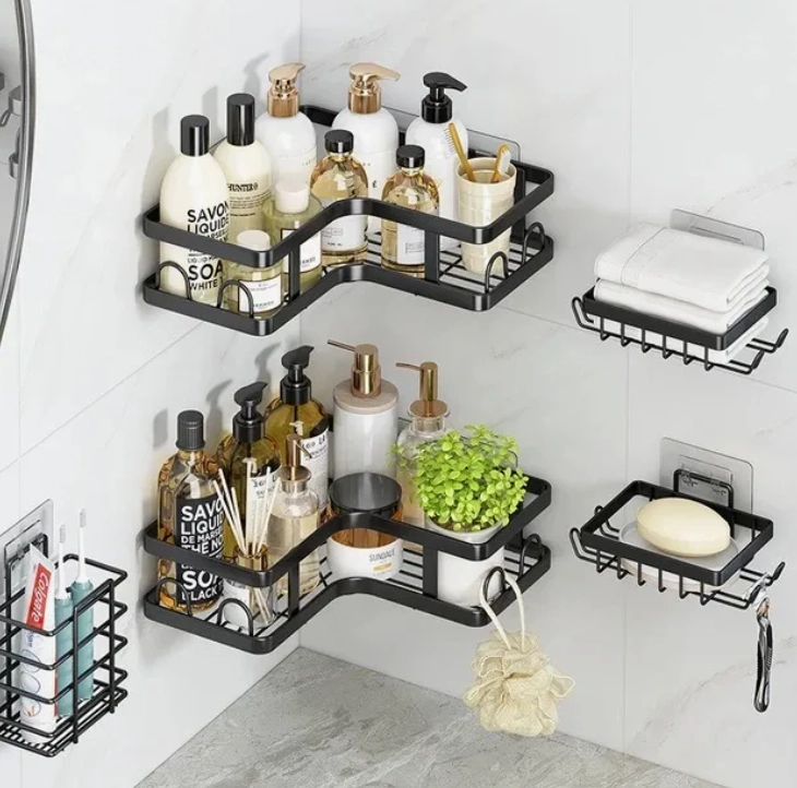 ORGANIZADOR DE DUCHA REPISA BAÑO ADHESIVO SET 5 - 2