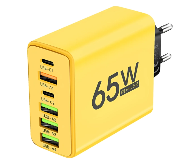 CARGADOR 6 PUERTOS DOBLE USB C - 1