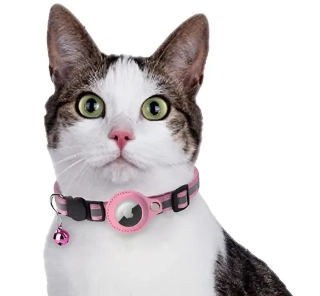 COLLAR CON FUNDA CORREA PARA AIRTAG ROSADO - 2