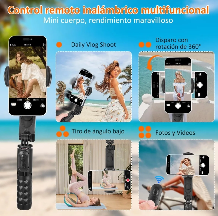 ESTABILIZADOR CELULAR SOPORTE CON TRIPODE - 2