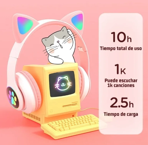 AURICULARES GAMER INALAMBRICOS CAT - 3