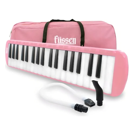 MELODICA 37 NOTAS FUSSEN + ESTUCHE + BOQUILLA COLOR ROSA - 1