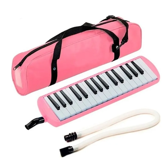 MELODICA 37 NOTAS FUSSEN + ESTUCHE + BOQUILLA COLOR ROSA - 2