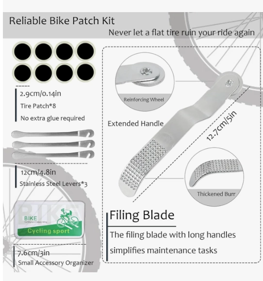 MINI BOMBINES PORTATIL BOLSA BICICLETA CON KIT HERRAMIENTAS - 3
