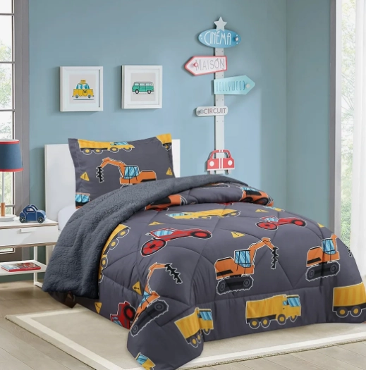 PLUMON ESTAMPADO INFANTIL TRACTORES - 1