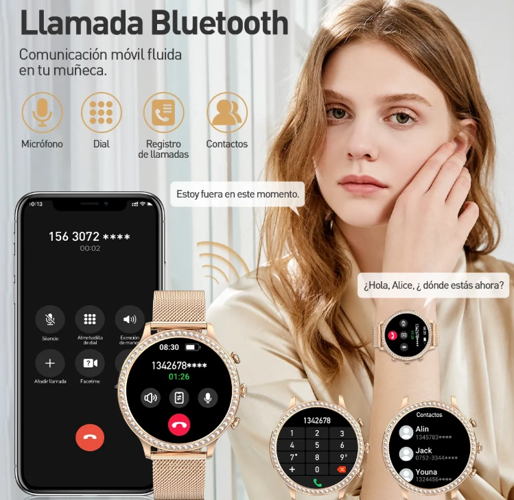 RELOJ INTELIGENTE MUJER ELEGANTE - 2