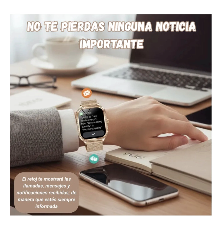 RELOJ INTELIGENTE MUJER ELEGANTE - 6