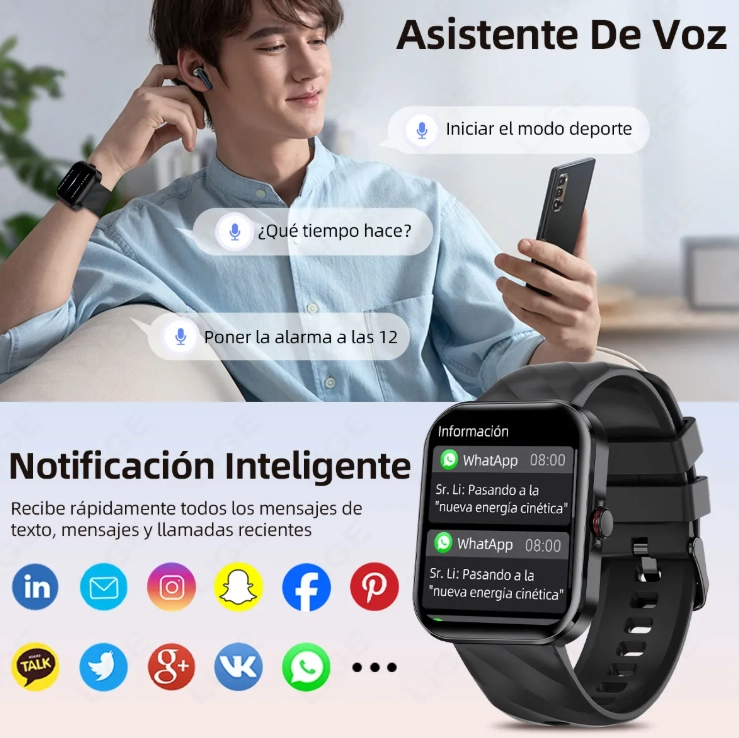 ELEGANTE SMARTWATCH MUJER RELOJ INTELIGENTE - 3