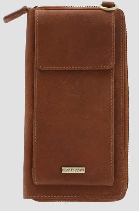 BILLETERA CUERO CAFE  MUJER HUSH PUPPIES - 2