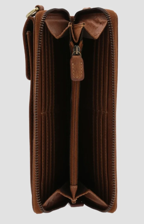 BILLETERA CUERO CAFE  MUJER HUSH PUPPIES - 3