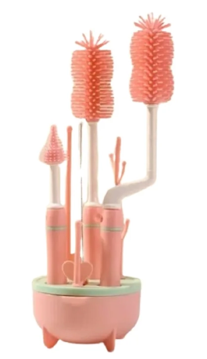 LIMPIADORES MAMADERA SET CEPILLO DE SILICONA - 1