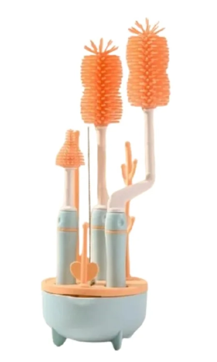 LIMPIADORES MAMADERA SET CEPILLO DE SILICONA - 1