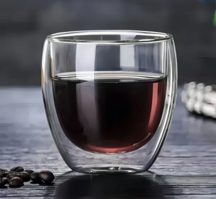 JUEGO 4 TAZAS CAFE  VIDRIO TERMICO 80ML - 3