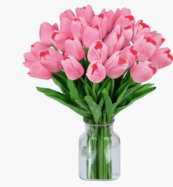 RAMOS DE 20 TULIPANES ARTIFICIALES ROSADAS - 1