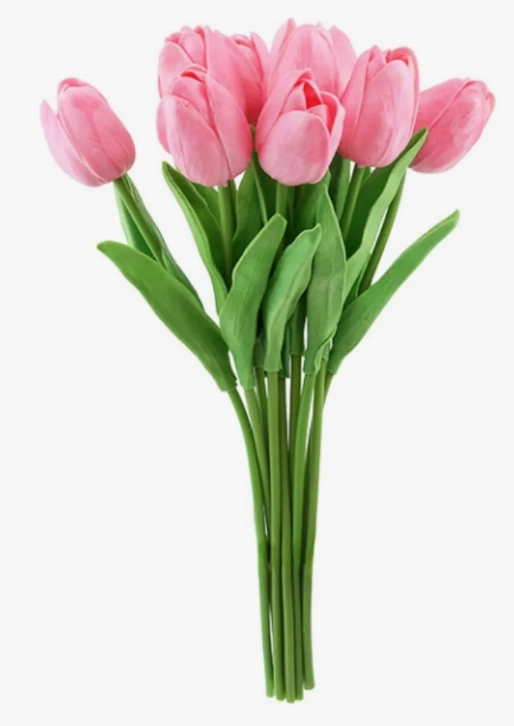 RAMOS DE 20 TULIPANES ARTIFICIALES ROSADAS - 3