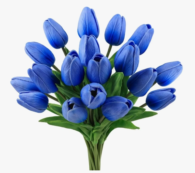 RAMOS DE 20 TULIPANES ARTIFICIALES AZUL - 1