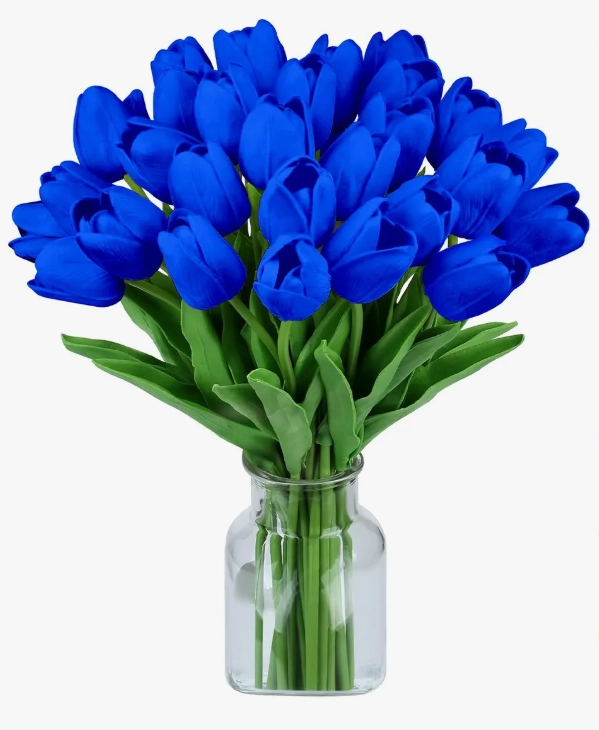 RAMOS DE 20 TULIPANES ARTIFICIALES AZUL - 2