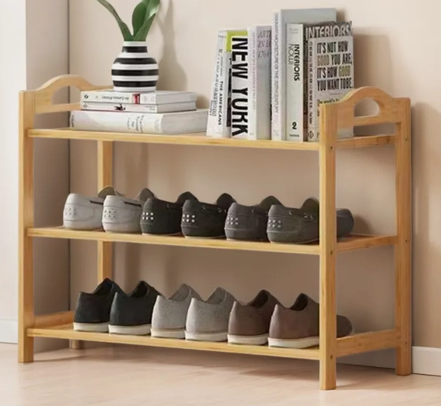 ZAPATERO DE MADERA 3 NIVELES - 1