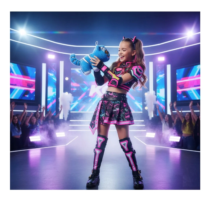 PELUCHE LAS GUERRERAS DEL K-POP DERPY EL TIGRE AZUL - 3