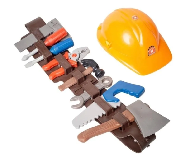 JUGUETE KIT HERRAMIENTAS CONSTRUCTOR + CASCO PARA NIÑOS - 2