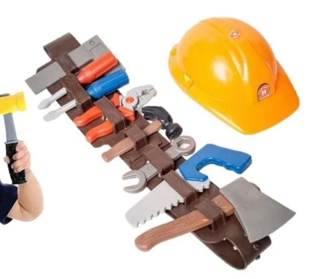 JUGUETE KIT HERRAMIENTAS CONSTRUCTOR + CASCO PARA NIÑOS - 3