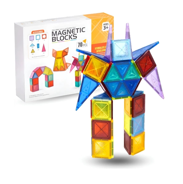 BLOQUES CONSTRUCCION PARA NIÑOS 70PZS MAGNETICOS - 1