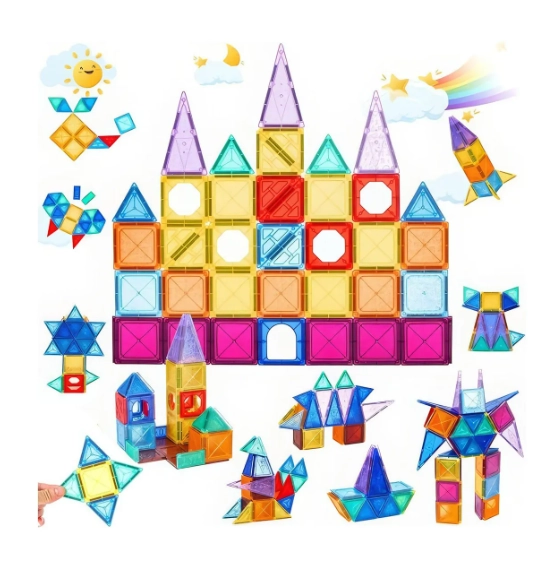 BLOQUES CONSTRUCCION PARA NIÑOS 70PZS MAGNETICOS - 2