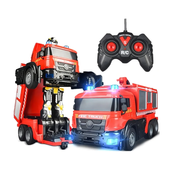 AUTO A CONTROL REMOTO TRANSFORMER BOMBERO LANZA AGUA - 2