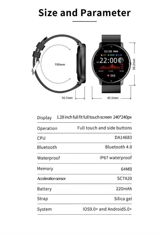 SMARTBAND ZL02 NEGRO - 6