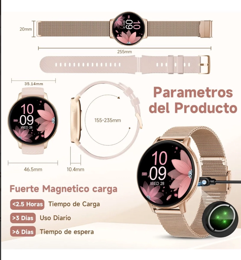RELOJES INTELIGENTES DORADO - 2