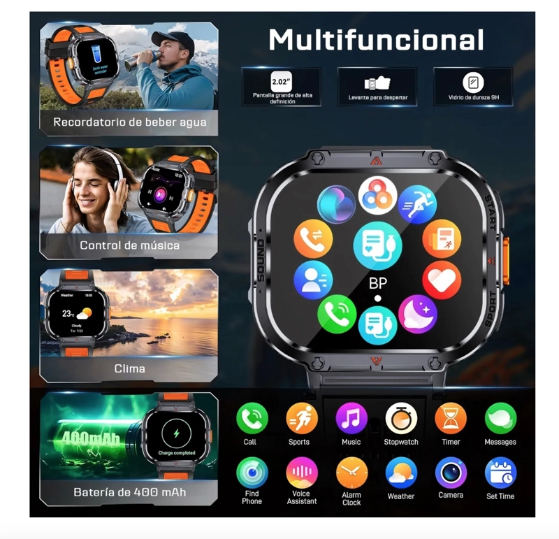 SMARTWATCH INTELIGENTE LINTERNA - 2
