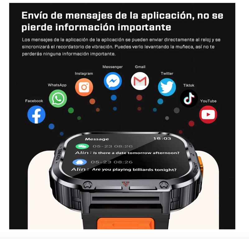 SMARTWATCH INTELIGENTE LINTERNA - 7