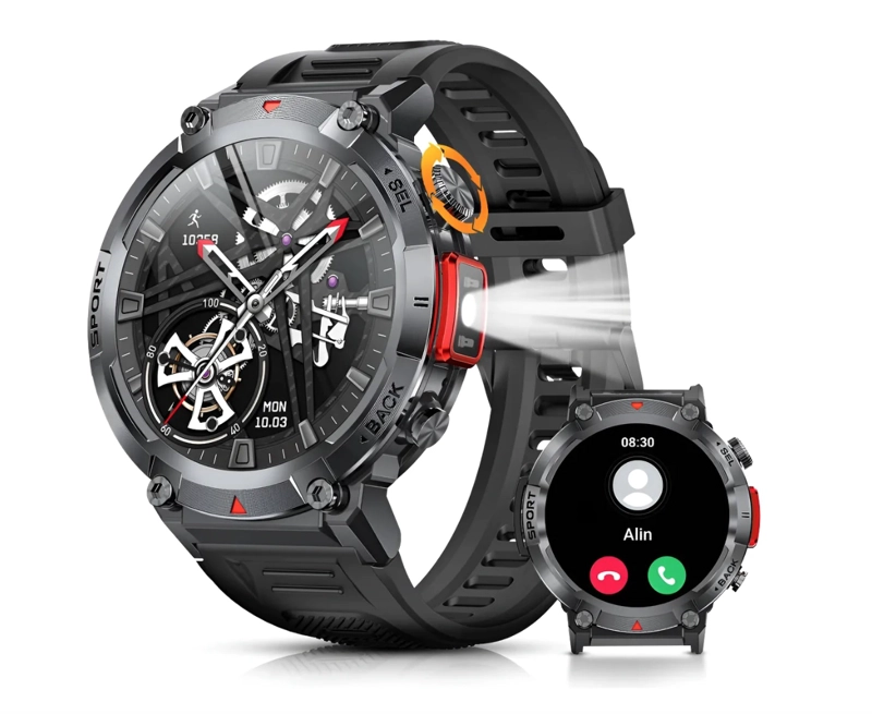 SMART WATCH HOMBRE CON LINTERNA - 1