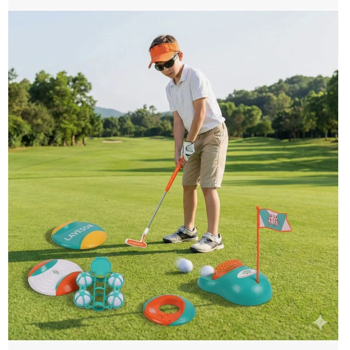 SET DE GOLF INFANTIL CON LANZADOR AUTOMATICO DE PELOTAS - 1