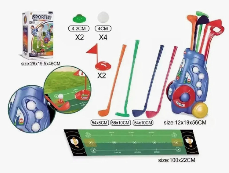 SET DE GOLF MINI CARRITO PARA NIÑOS JUGUETE - 5