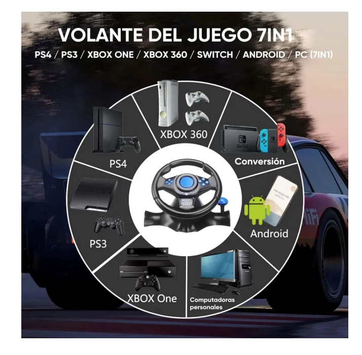 VOLANTE DE JUEGO USB - 6