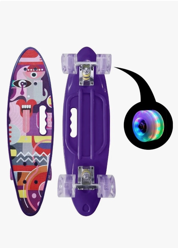 SKATE PATINETA UNICORNIO LILA - 1