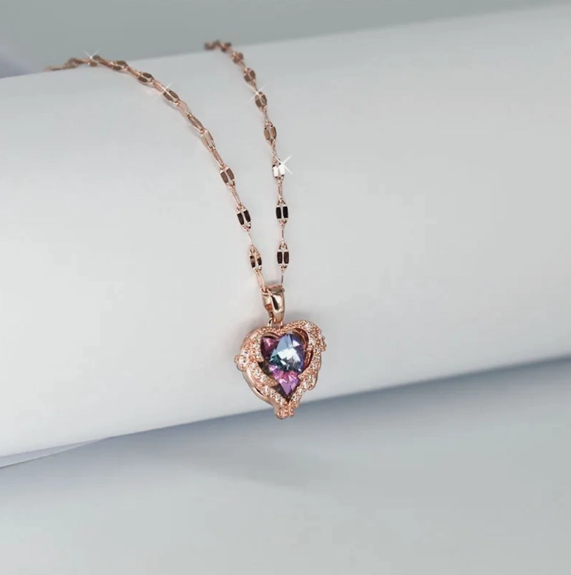 ROSA ETERNA Y COLLAR DE CORAZON - 6
